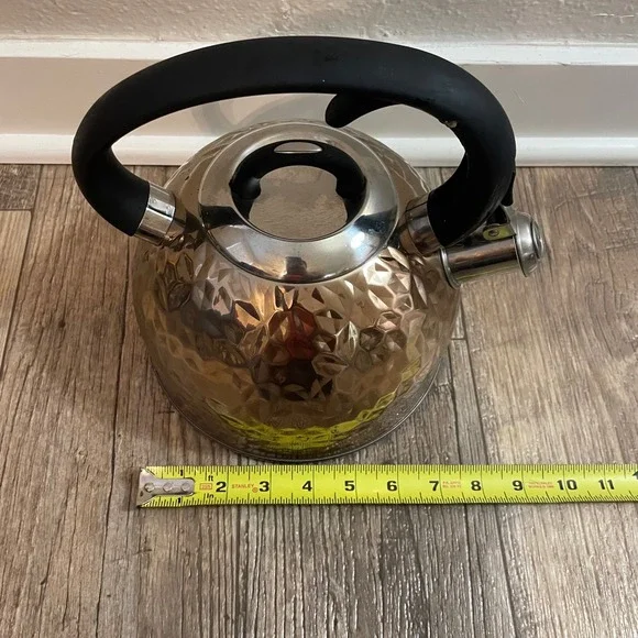 Haus Roland Copper Tone Hammered Stainless Steel Tea Kettle Induction - Picture 5 of 5